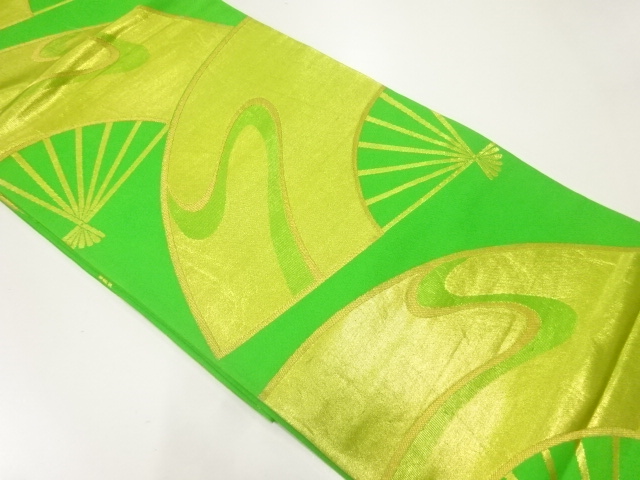 アンティーク　扇模様織出し袋帯（材料）